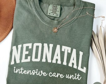 NICU RN Varsity Shirt Comfort Colors Neonatal Nurse Retirement Gift Neonatal Icu Nurse Appreciation Minimal Nicu Neonatal Nurse Practitioner