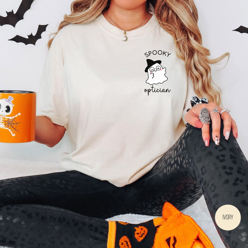 Optician Halloween Shirt, Spooky Optician Ghost T-shirt, Optician T ...