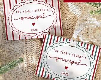 Principal Ornament The Year I Became a Principal Custom Educator Keepsake First Year Principal Gift New Principal Christmas Gift