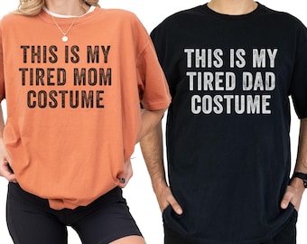 Funny Couples Halloween Shirts for Mom and Dad, Matching Trick or Treat Halloween Costumes, Halloween Party Shirts, Mommy and Daddy Shirts