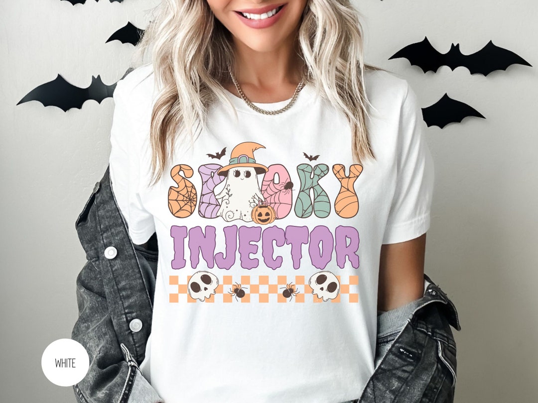 Spooky Aesthetic Injector Halloween Shirt, Retro Halloween Nurse ...