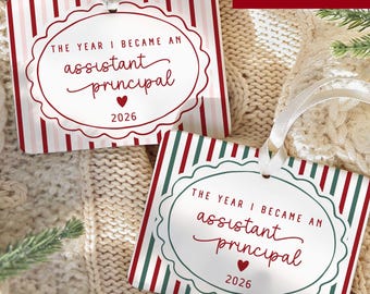 Assistant Principal Ornament, Year I Became an Assistant Principal Ornament, New Assistant Principal Gift, Vice Principal Appreciation Gift