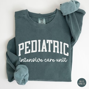 PICU RN Sweatshirt Comfort Color Pediatric Nursing Retirement Gift Peds Unit Nurse Appreciation Pediatric Intensive Care Nurse Practitioner