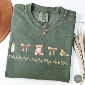 Newborn Nursery Nurse Comfort Colors Coquette Shirt Baby Neonatal Nurse Appreciation Gift for Swaddle Specialist Baby Nurse TShirt