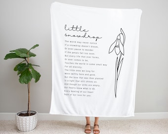 Miscarriage Keepsake Blanket, Sympathy Gift for Pregnancy or Infant Loss, Miscarriage Gift for Mom Dad, Miscarry Gift, Stillborn Remembrance