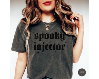 Spooky Aesthetic Injector Halloween Shirt, Retro Halloween Nurse Injector TShirt, Halloween Medspa Shirts, Botox Shirt, Dysport Dealer Shirt