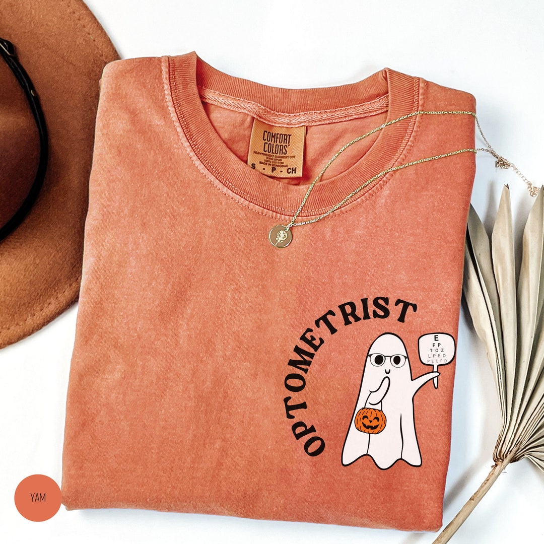 Optometrist Halloween Shirt, Spooky Optometrist Ghost T-shirt ...