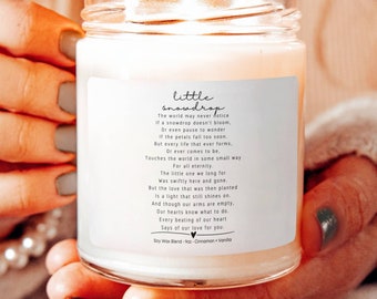 Little Snowdrop Poem Candle Miscarriage Gift, Pregnancy Infant Loss Gift, Miscarriage Gift for Dad Mom, Sympathy Gift, Stillborn Remembrance