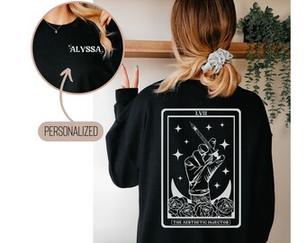 Personalized Aesthetic Injector Tarot Card Sweatshirt, Nurse Injector Pullover, Aesthetic Nurse Sweater, Botox Dealer, Medical Aesthetics