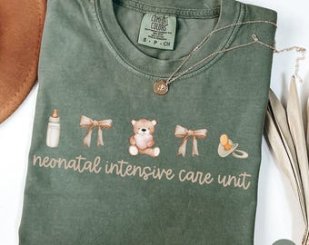 NICU RN Coquette Shirt Comfort Color Neonatal Nurse Retirement Gift Neonatal Icu Nurse Appreciation Minimal Nicu Neonatal Nurse Practitioner