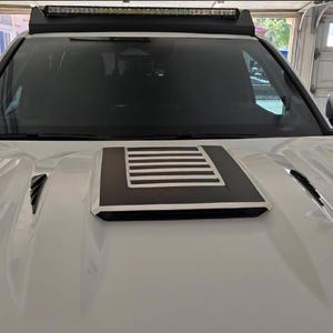 2024 + Tacoma / 2025 + 4Runner Hood Scoop Blackout Decal Overlay for TRD Pro and Sport models with Custom Lettering