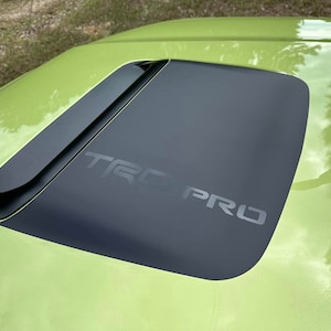 The Original Hood Scoop Decal for 4Runner 5th Gen 2010-2024: Matte Black with optional Lettering.