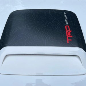 Toyota Tacoma 2nd Gen Hood Scoop Topographic Decal: TRD Sport Anti-Glare (2012-2015)