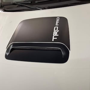 Toyota Tacoma Hood Scoop Anti-Glare Decal with Custom Lettering for 2012-2015 (TRD PRO, TRD Sport, and more