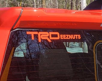 TRDeeznuts Vinyl Decal Sticker for Toyota Cars and Trucks Funny Humor TRD