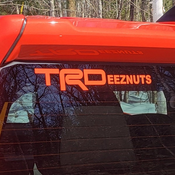 TRDeeznuts Vinyl Decal Sticker for Toyota TRD vehicles