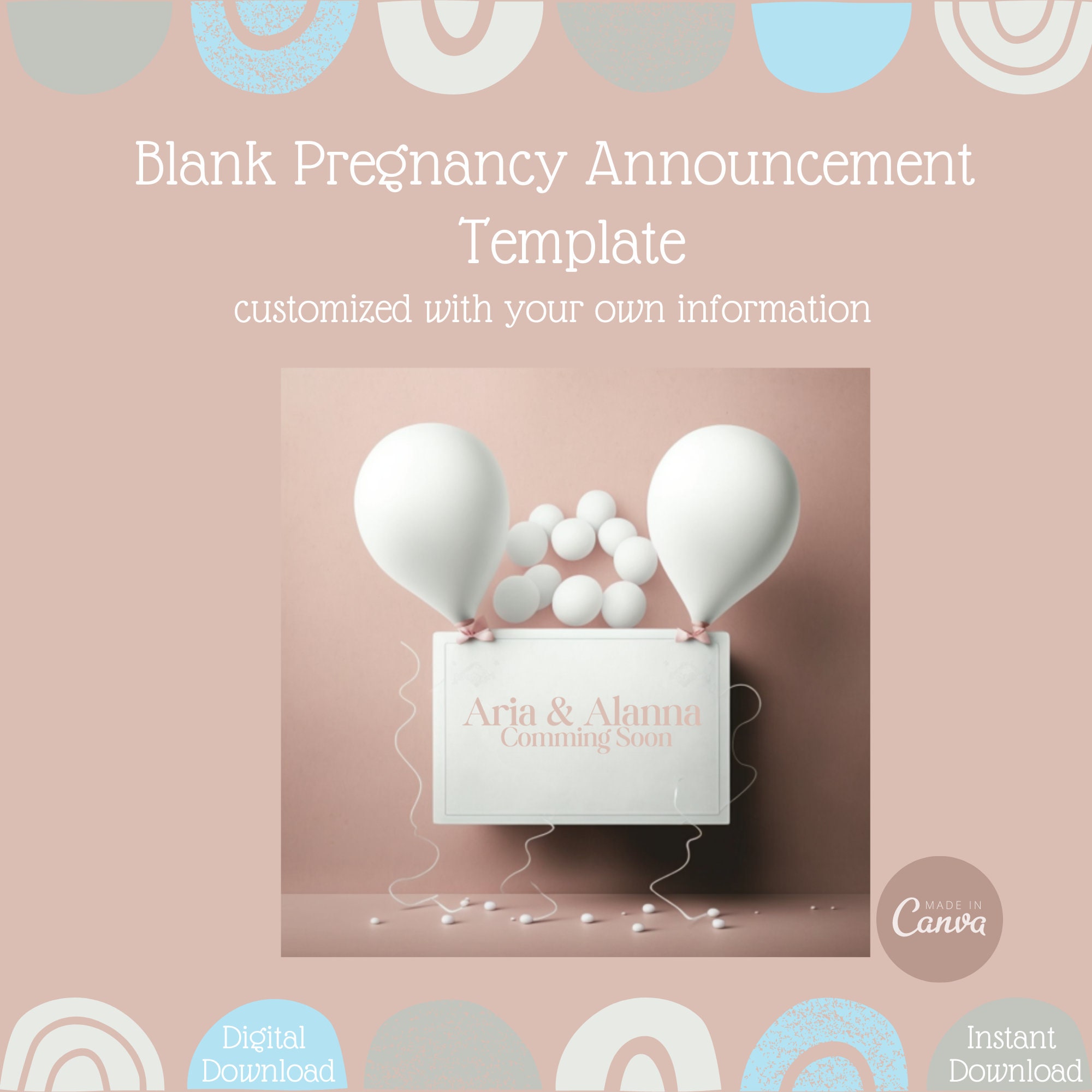 Blank Pregnancy Announcement Template Pregnancy Reveal Template Blank Pregnancy Announcement Template Pregnancy Reveal Template