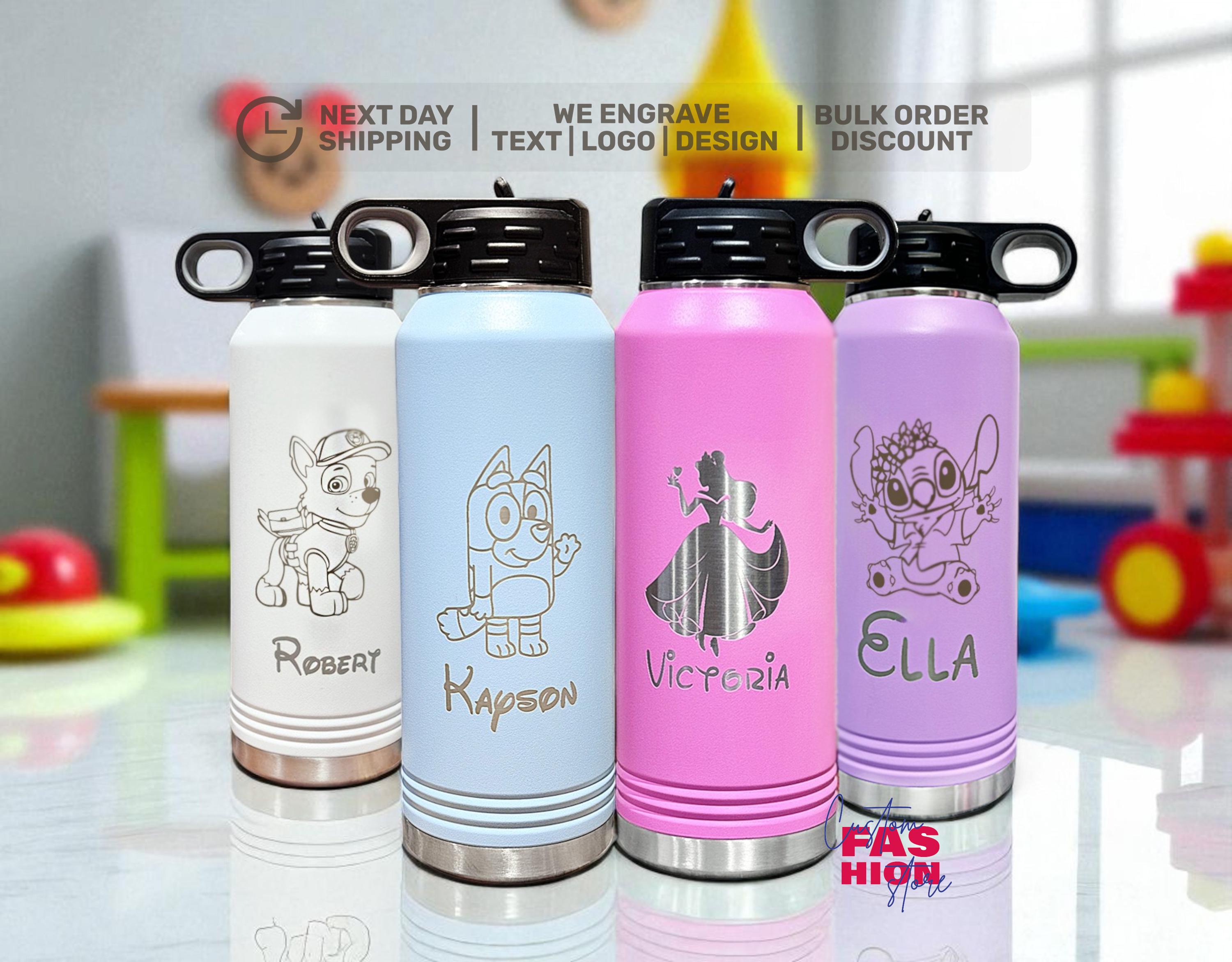 Personalized Kids Water Bottle, School Water Bottle, Custom Name Cup ...