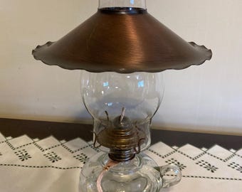 Vintage Lamplight Farms Oil Lamp with Copper Shade