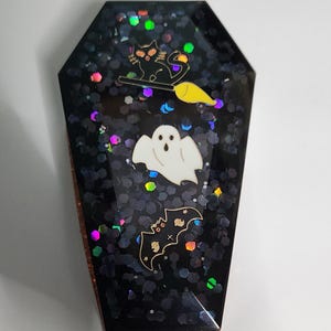Halloween Tri-Color Coffin Trinket Box