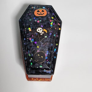Halloween Tri-Color Coffin Trinket Box