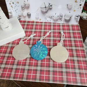 Holographic Christmas ornaments set of 3