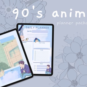 90s Anime Digital Planner, Goodnotes Planner, iPad Planner, Daily Planner, Monthly Planner, Notability Planner, Anime Planner, 2023 Planner