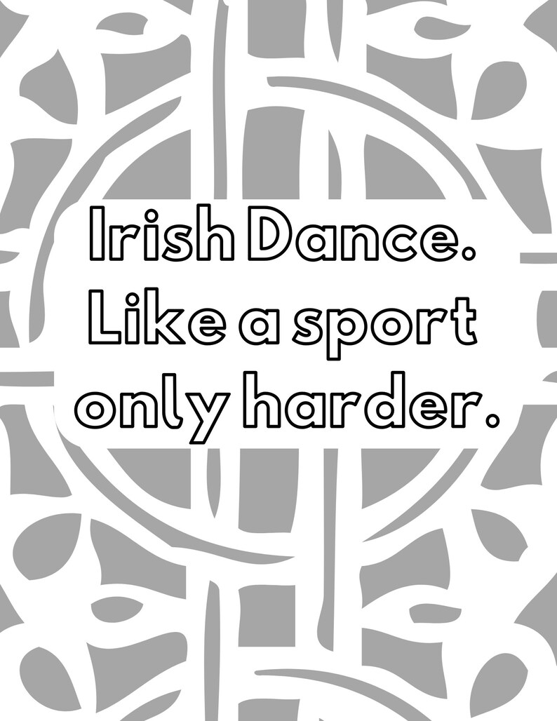 Irish Dance Coloring Page Bundledigital Download Etsy