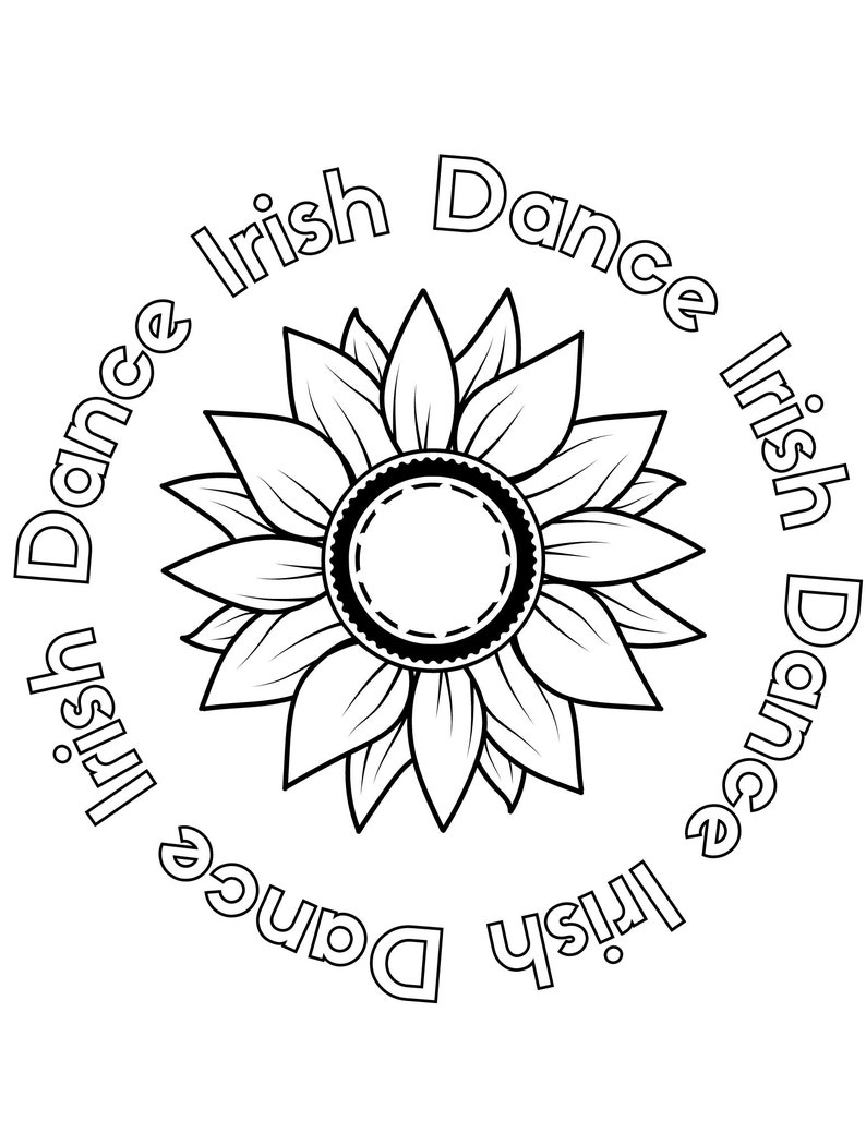 Irish Dance Coloring Page Bundledigital Download Etsy
