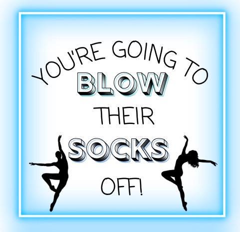 Blow The Socks Off Geschenkanhänger Tänzerin *Digital Artikel*