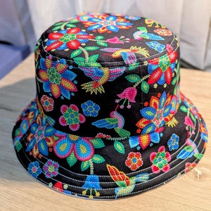Reversible Bluebird Bucket Hat Hummingbird Spirit
