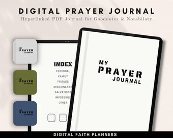 Digital Prayer Journal | Faith Journal | Instant Download