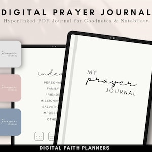 Digital Prayer Journal | Faith Journal | Instant Download