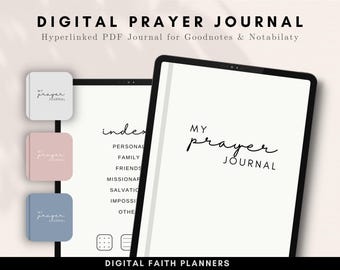Digital Prayer Journal | Faith Journal | Instant Download
