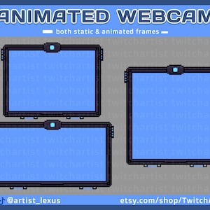 Superposiciones de animación de tecnología de ciencia ficción Superposiciones de cámara web de contracción de píxeles Superposiciones de transmisión de streamer de 8 bits Fotogramas superpuestos de Twitch Streamer