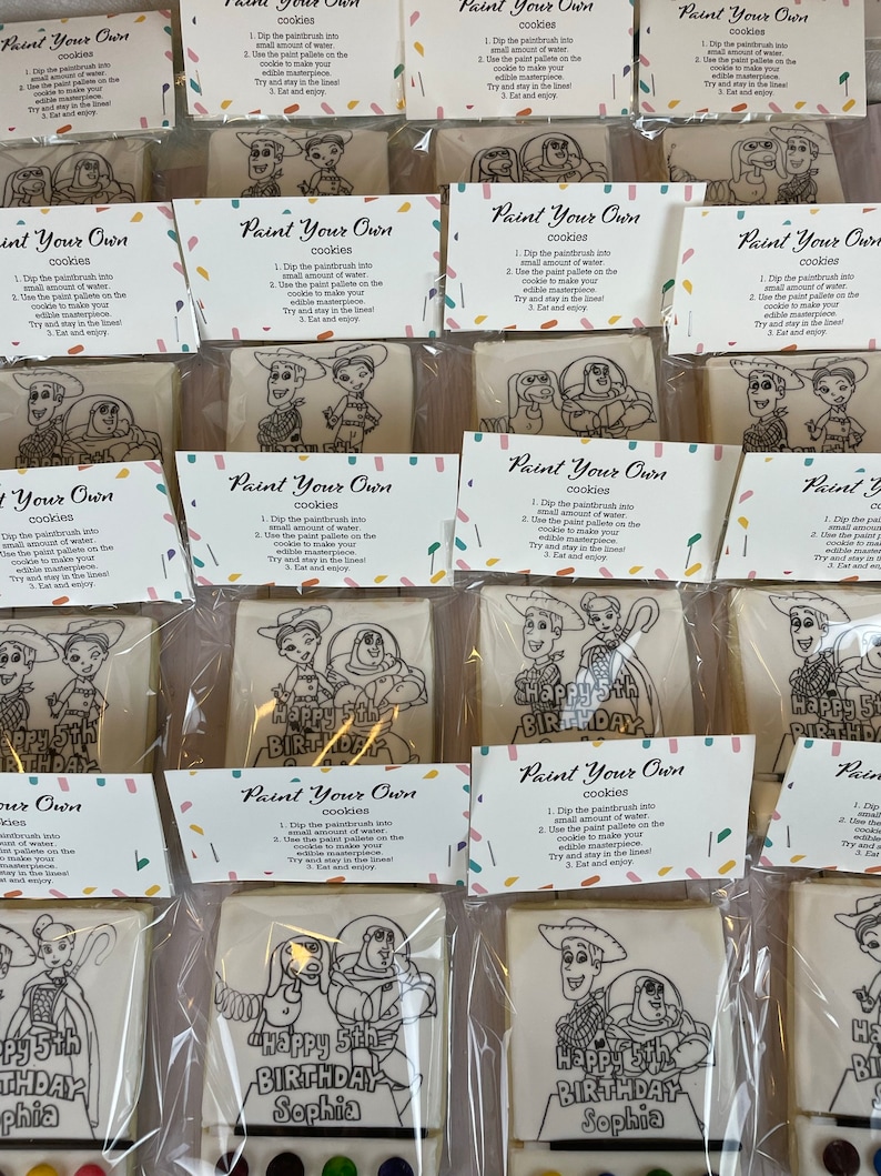 Paint Your Own Cookies Personalized for Your Theme Etsy