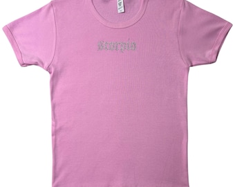 Camiseta rosa con diamantes de imitación para bebé de Escorpio, regalo de cumpleaños para Escorpio, camiseta para el signo zodiacal de Escorpio, regalo de cumpleaños para el signo zodiacal de Escorpio