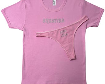 Conjunto de camiseta y tanga para bebé con diamantes de imitación rosas de Acuario, regalo de cumpleaños para Acuario, camiseta para el signo zodiacal Acuario, regalo de cumpleaños para Acuario