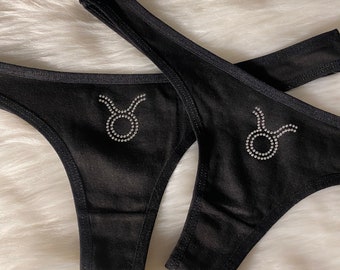 Tanga con diamantes de imitación Taurus, paquete de 2