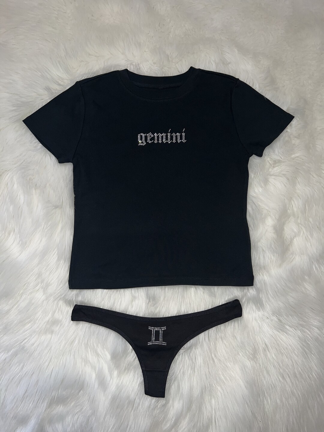Gemini Baby Tee & Thong Set - Etsy