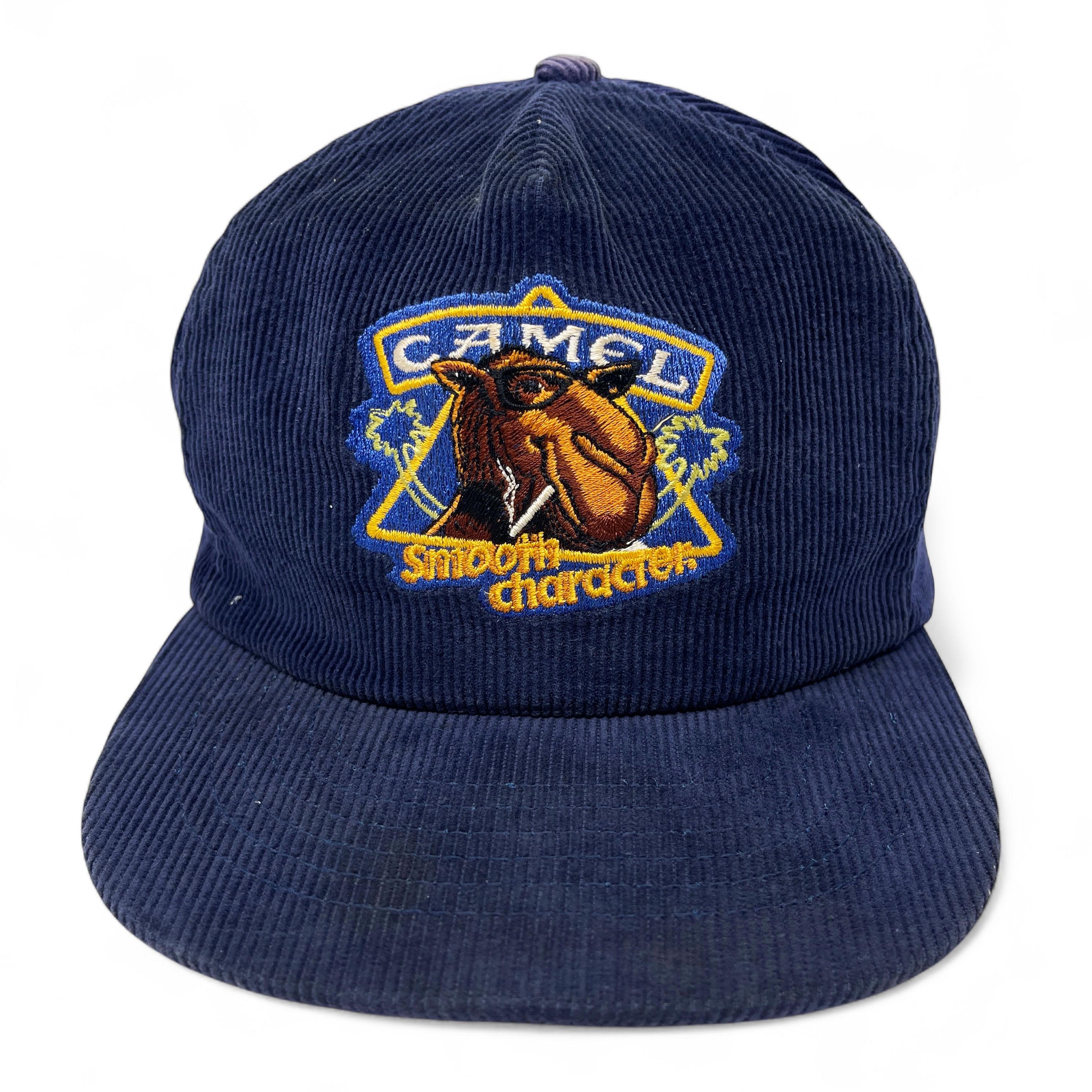 Vintage Joe Camel Snapback Hat 80s 90s Corduroy Cigarettes Smooth