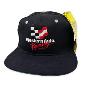 Vintage Western Auto Racing Hat 90s NASCAR Darrell Waltrip Snapback Cap NOS H01