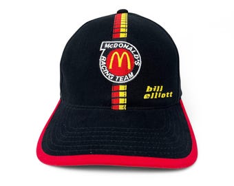 帽子 90s NASCAR MCDOALD'S RACING TEAM CAP Vintage Nascar Bill Elliott/mcdonalds Racing Team #94 Hat