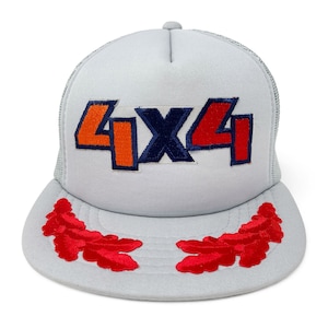Vintage 4x4 Trucker Hat 80s 90s Snapback Cap Auto 4WD Four Wheel Drive H27