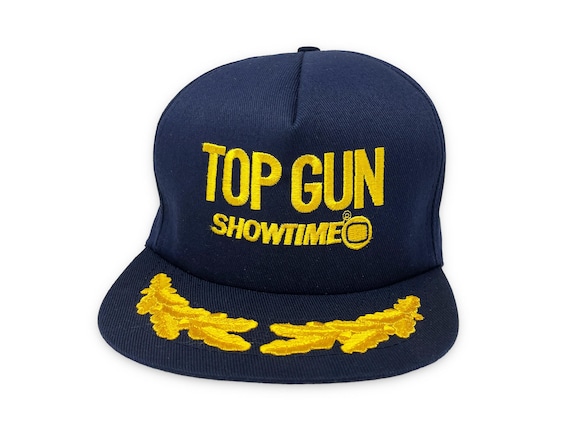 Vintage Top Gun Snapback Hat 80s Trucker Cap Maverick Scrambled