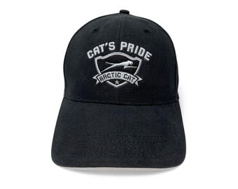 Vintage Arctic Cat Hat Snowmobile Racing Snowmobiling Arcticwear Cat's Pride Strapback Cap Y2K H17