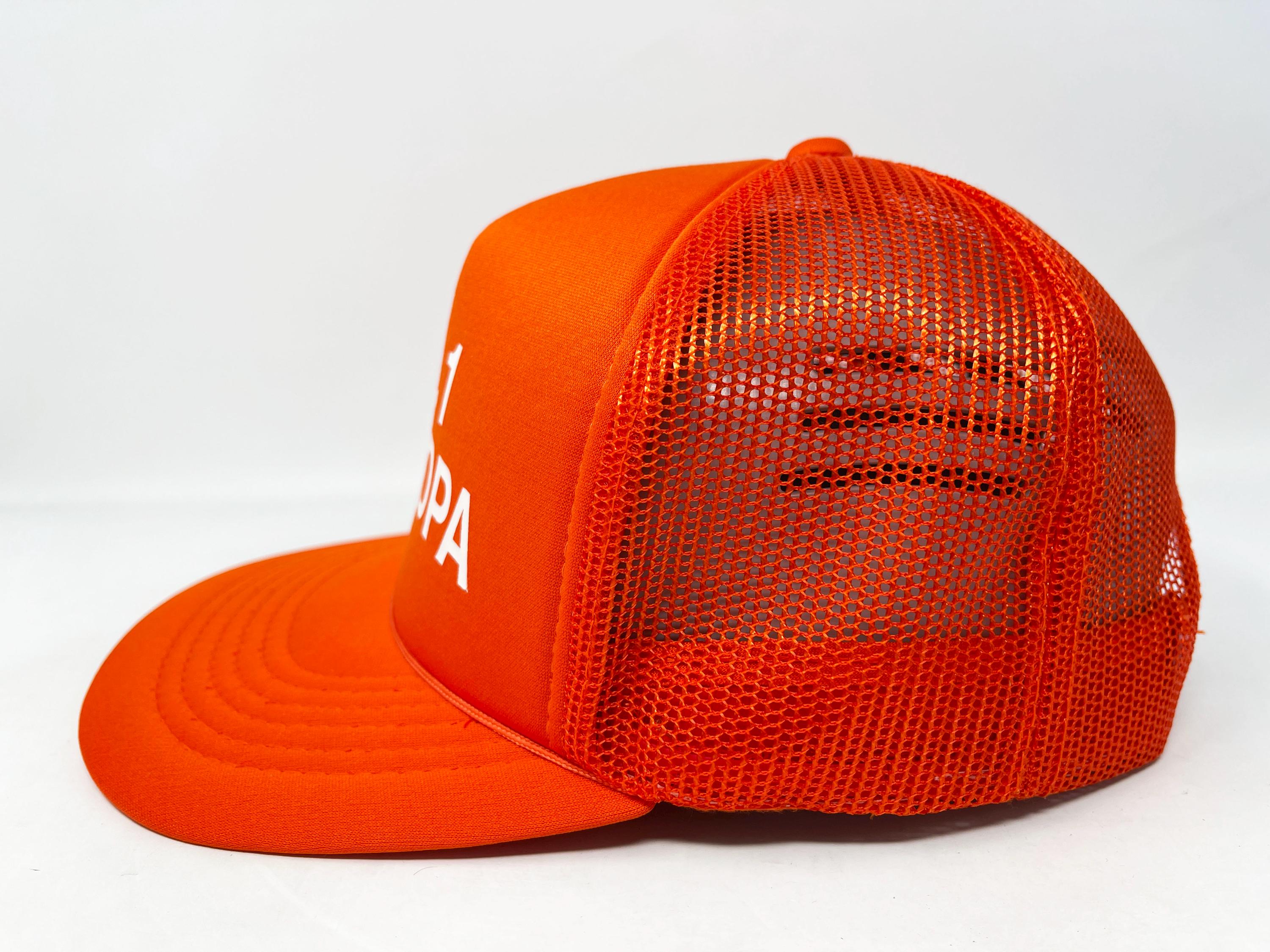 Vintage Grandpa Hat 80s 90s Snapback Trucker Cap Number One #1 H27 
