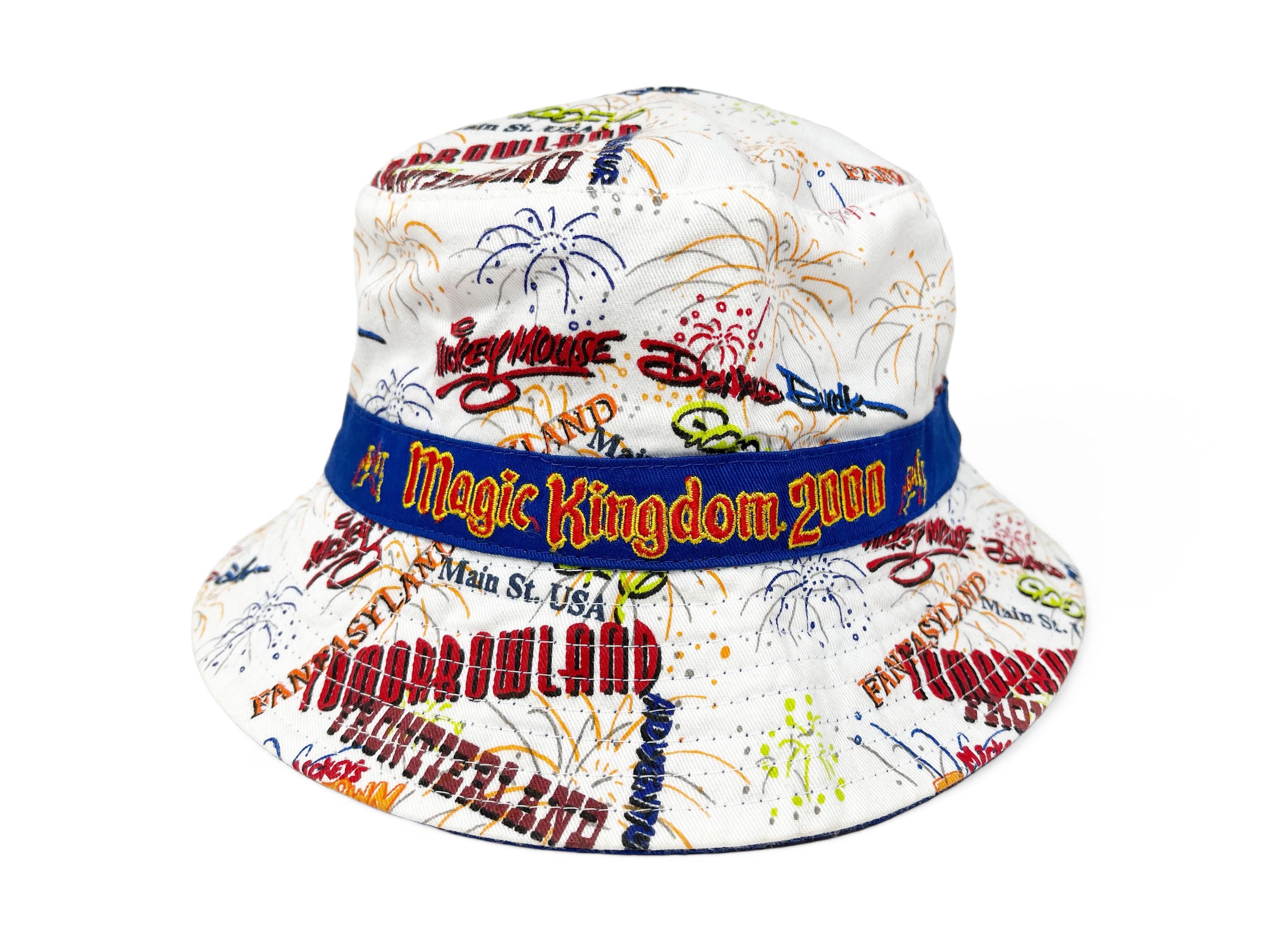 Vintage Magic Kingdom Bucket Hat 2000 Y2K Disney World Mickey