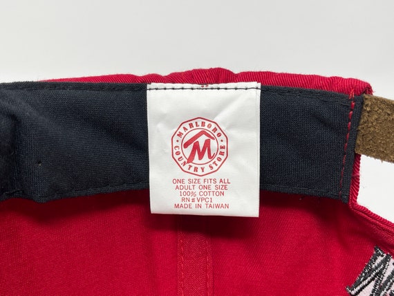 Vintage Marlboro Country Store Hat 90s Strapback … - image 8