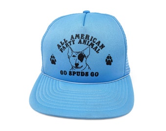 Vintage Spuds Mackenzie Hat 80s 90s Snapback Trucker Cap Bud Light Budweiser Party Animal H21